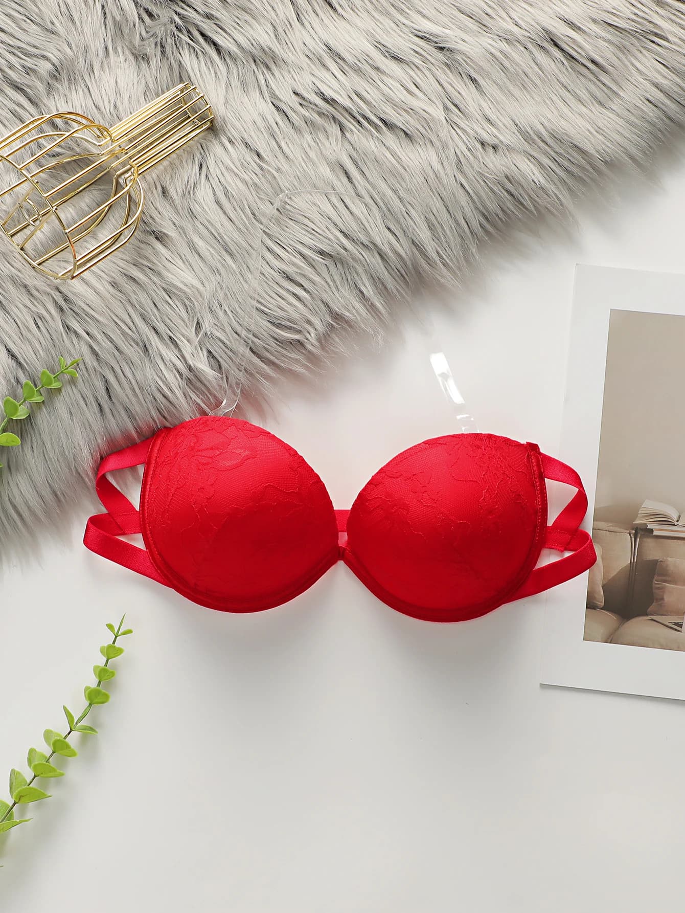 Reggiseno a doppio uso trasparente antiscivolo con tracolla in lingerie sexy da donna con reggiseno push up con anello in acciaio A2150