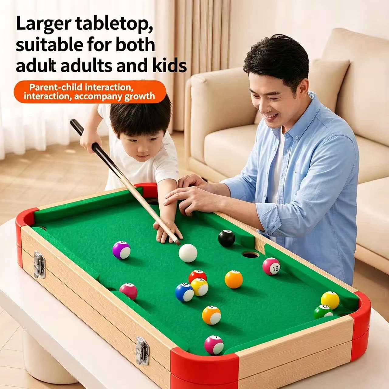 Six-in-One Billiards Table for Kids - Indoor Home Football Toy Parent-Child Interactive Game - Children's Educational Playset