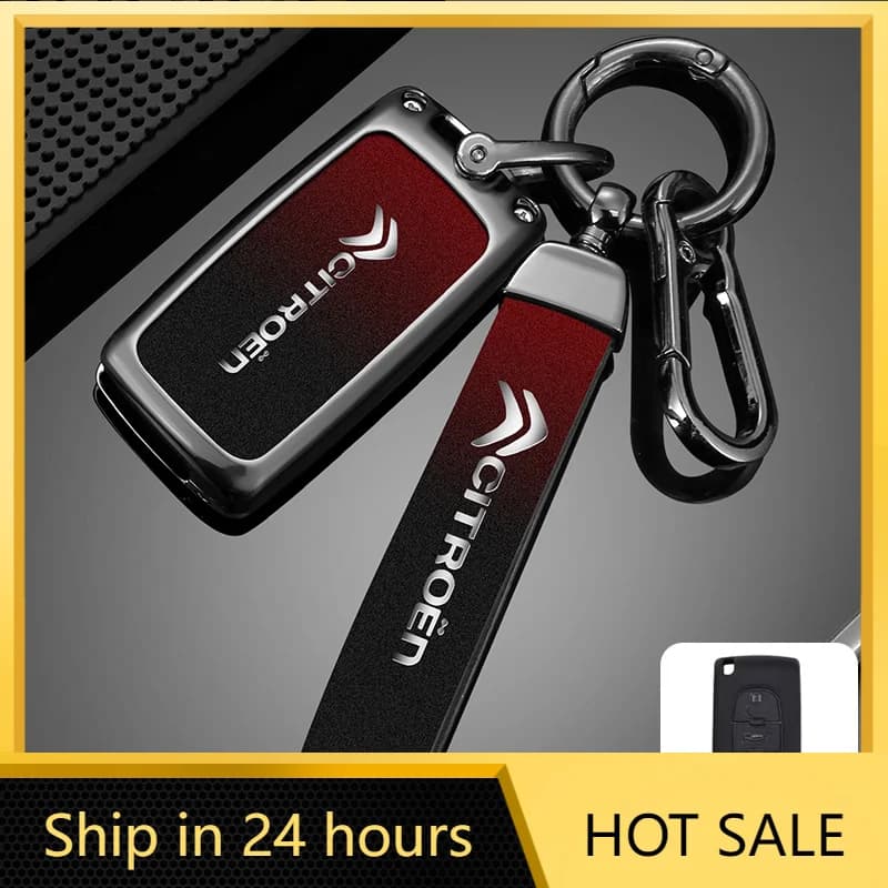 Car Sticker Zinc Alloy Car Remote Key Case Cover Protector Holder Shell Fob Key For Citroen C1 C2 C3 C4 C5 XSARA PICA Auto Acces