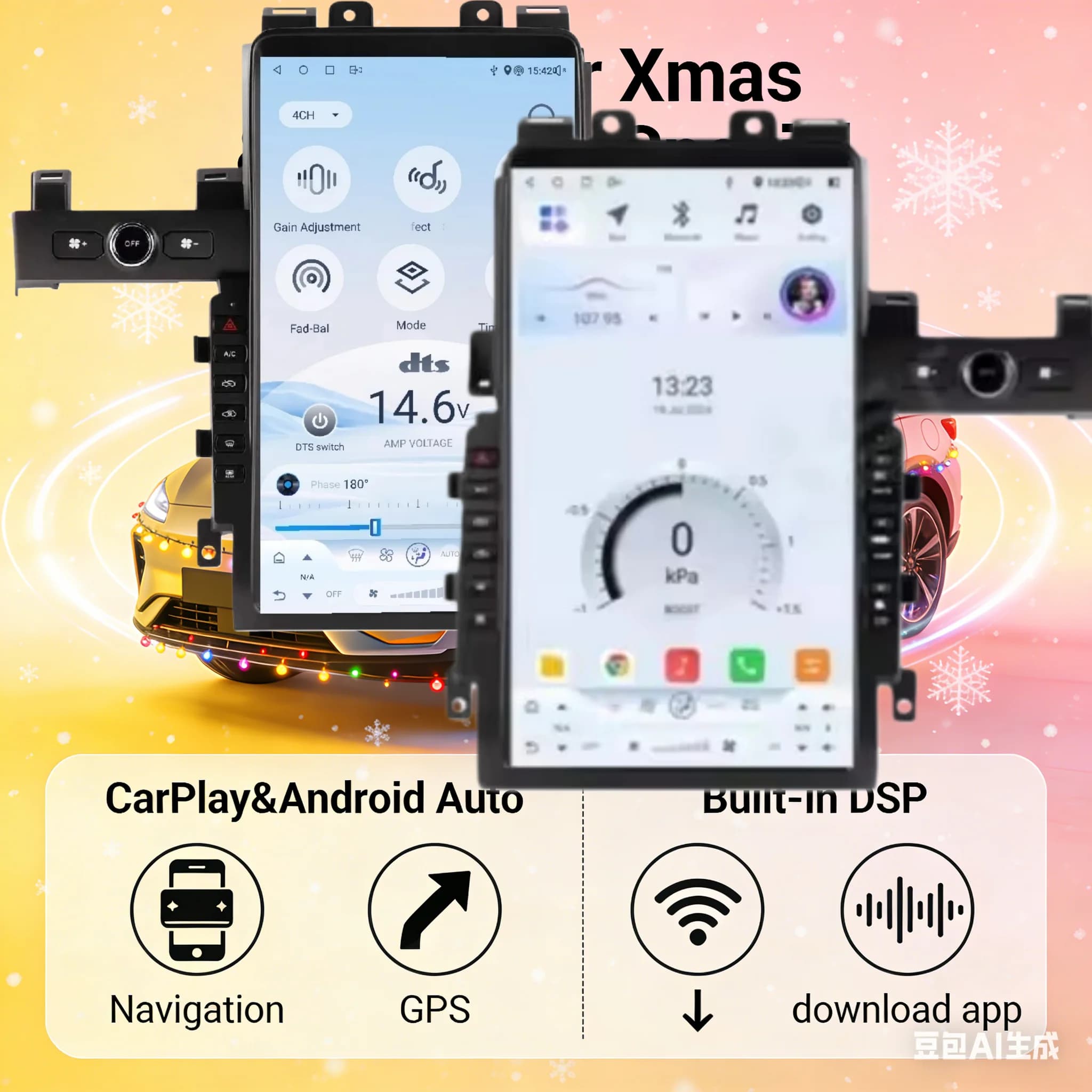 Autoradio Android Carplay da 13.6'' per Nissan GT-R GTR R35 2008-2015, lettore multimediale stereo, aggiornamento GPS, navigazione, BT, DSP, WIFI