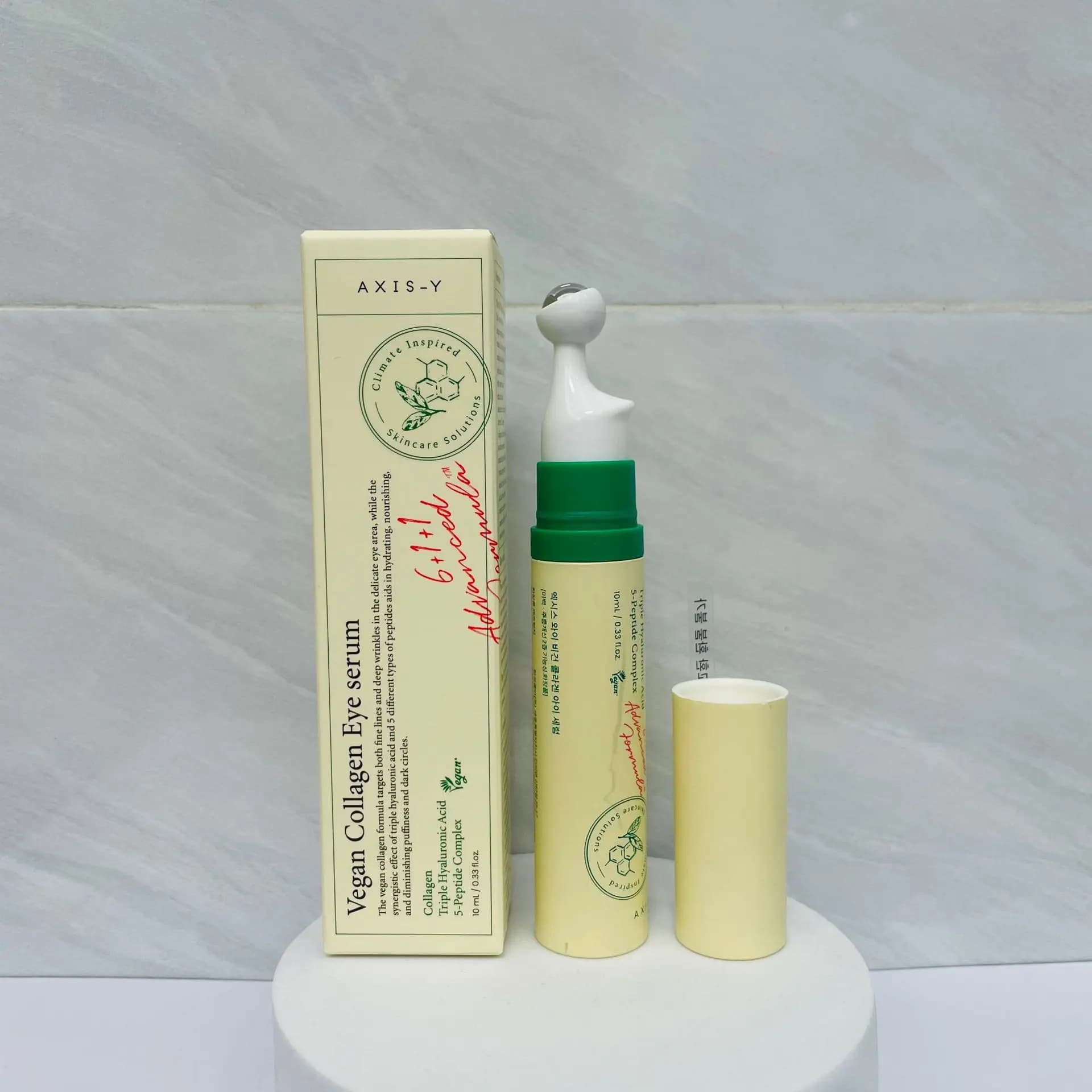 AXIS-Y Vegan Collagen Eye Serum Peptide Bright Eye Roller Eye Essence for Eye Moisturizing Cream for Eyes 10ml