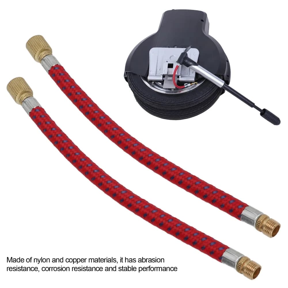 10PCS Nylon Copper Bike Pump Extension Hose Double Valve Lightweight Inflator Extension Hose 16.5cm Bicycle Pump Extension Hose
