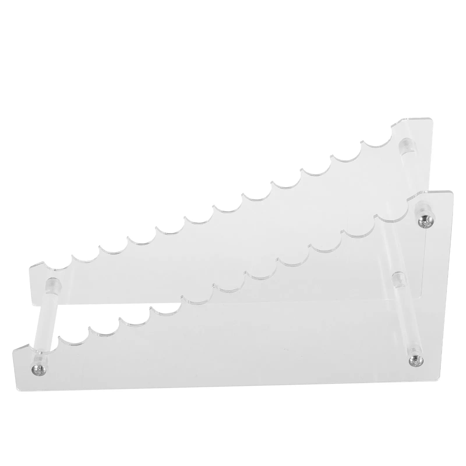 Elegante Portapenne Trasparente in Acrilico per Matite Sopracciglia, Penne a Sfera, Penne Stilografiche, Penne Acquerello - Organizer da Scrivania per Ufficio e Negozio, Porta Trucchi