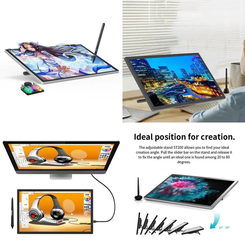 Tavoletta Grafica con Schermo Touch da 21,5 Pollici, Tablet per Disegno con Penna Digitale