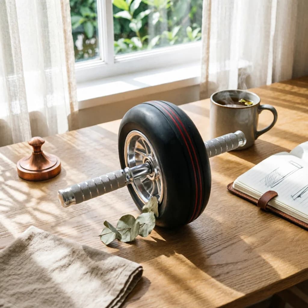 Ab Wheel Knurled Ab Roller Workout Roller Non-Slip Long-Lasting for Fitness Enthusiasts, Home Gym