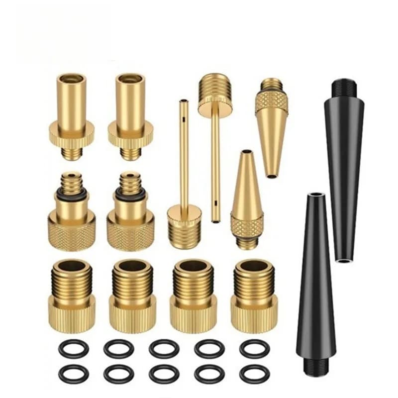 Bicycle Valve Adapter Set Presta Schrader Dunlop Valve Converter Bike Pump Adapter SV AV DV Air Pump Accessories