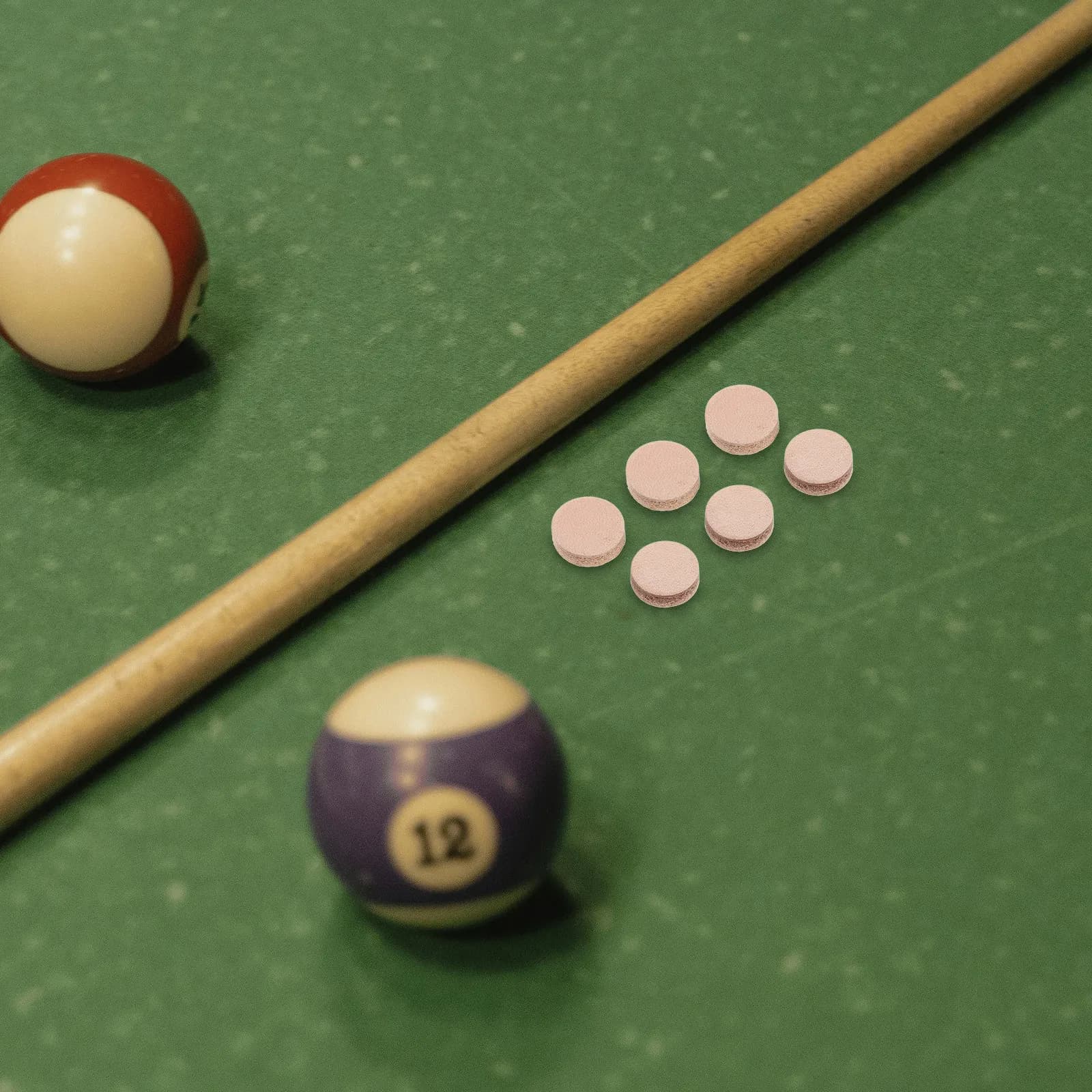 Kit di 10 Punte in PU per Stecca da Biliardo, Accessori per Stecca da Snooker, Controllo Preciso del Colpo, Resistenza all'Usura di Lunga Durata