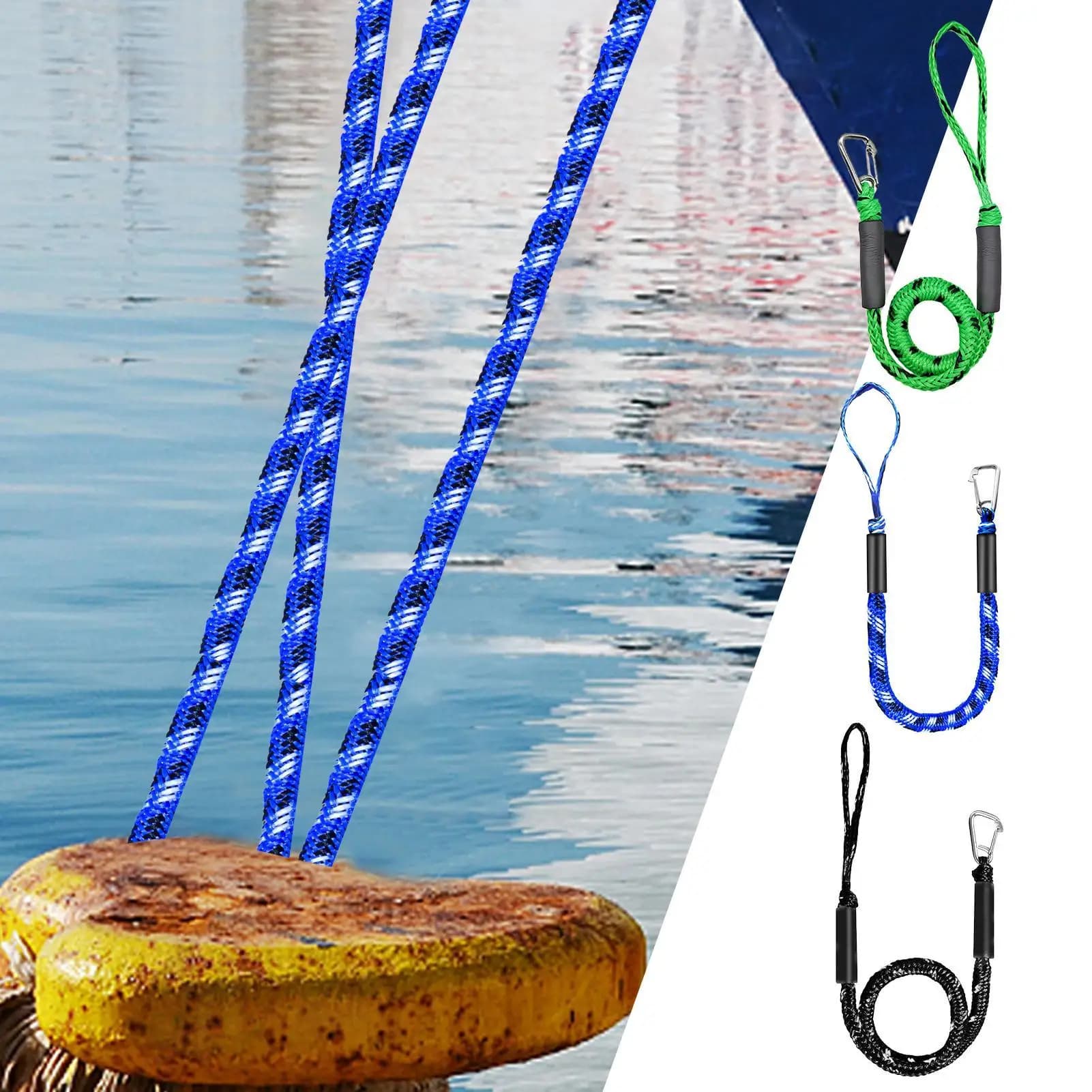 Linee di aggancio per barche con corda di ormeggio ad anello Cavo di ancoraggio per barche Accessori per kayak Cavo di ormeggio Prodotti di ancoraggio per canoa
