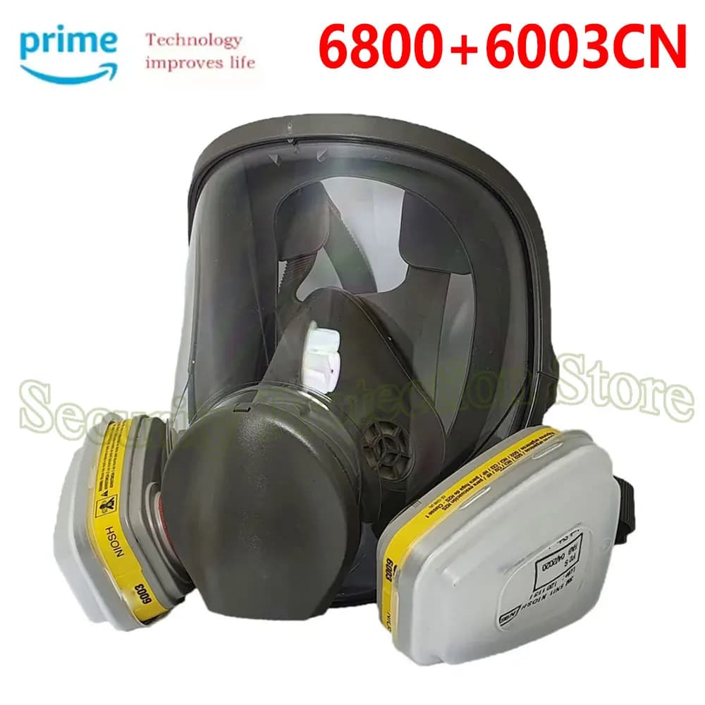6003 Cartuccia 6800 Respiratore integrale Maschera spray per vernice antigas per cartucce di gas organico per vapori/acidi Cloro Idrogeno Fluoruro