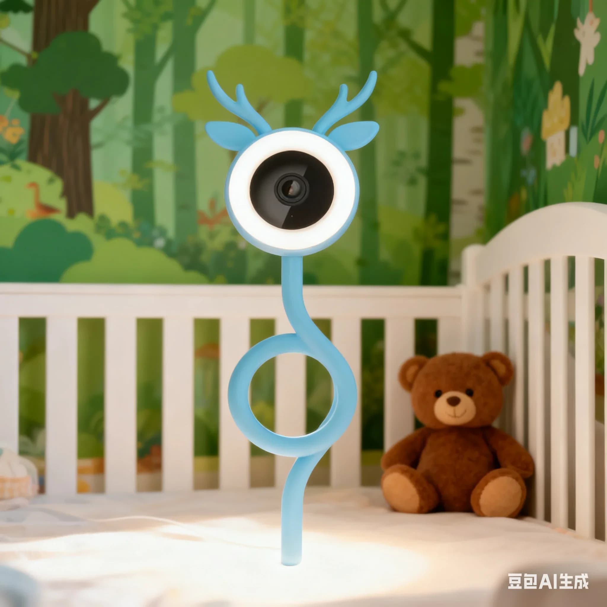 Per telecamera di sicurezza intelligente Tuya WiFi per telecamera per visione notturna con monitoraggio bidirezionale della cameretta dei bambini con voce e luce ambientale