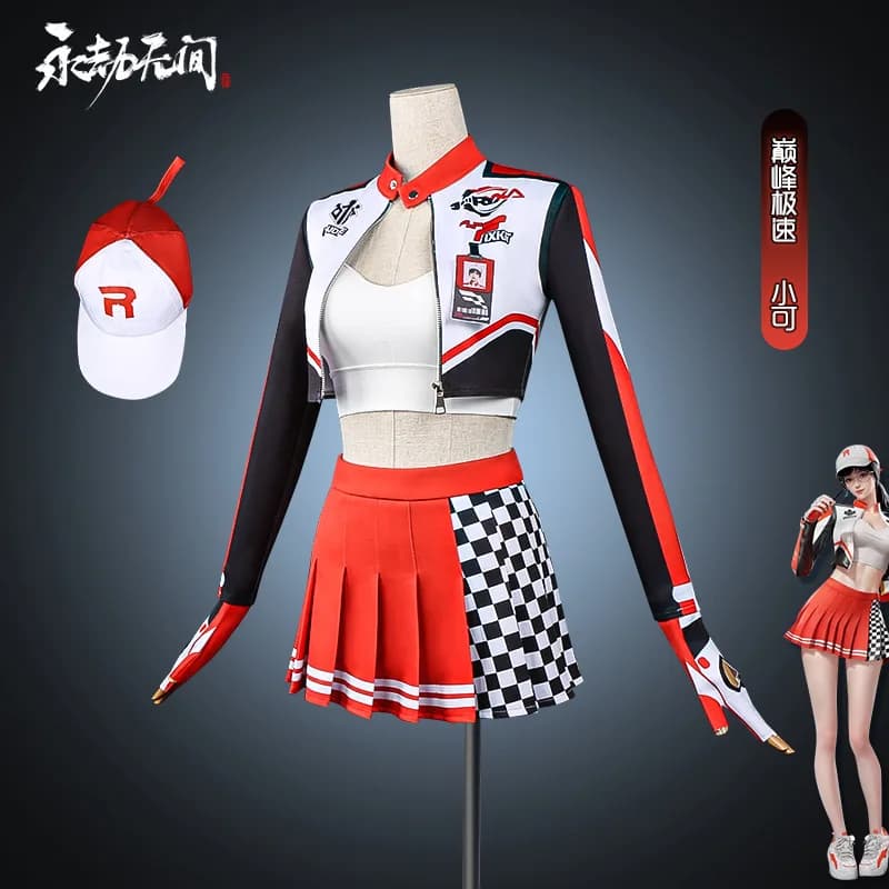 Naraka Bladepoint Hu Tao Racing Jumpsuit Cosplay Costume | Full Set Anime Outfit for Women Halloween Party 2026