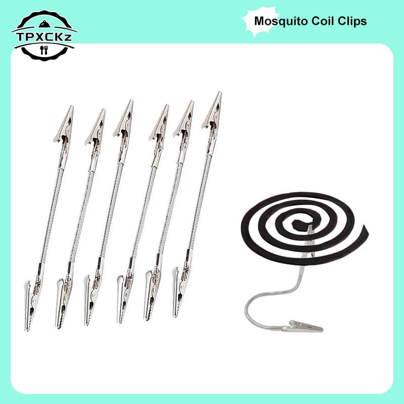3/6pc Doppio Attacco Bobina di Zanzara Clip di Metallo Portatile Rotto Incenso Clip Del Basamento Mosquito Coil Rack Cartella Foto Etichetta Titolare Della Carta