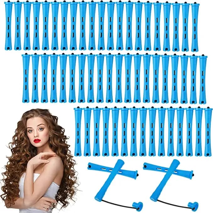 60 pezzi donna capelli lunghi corti bigodino bielle rulli arricciacapelli accessorio per salone di barbiere professionale per la casa