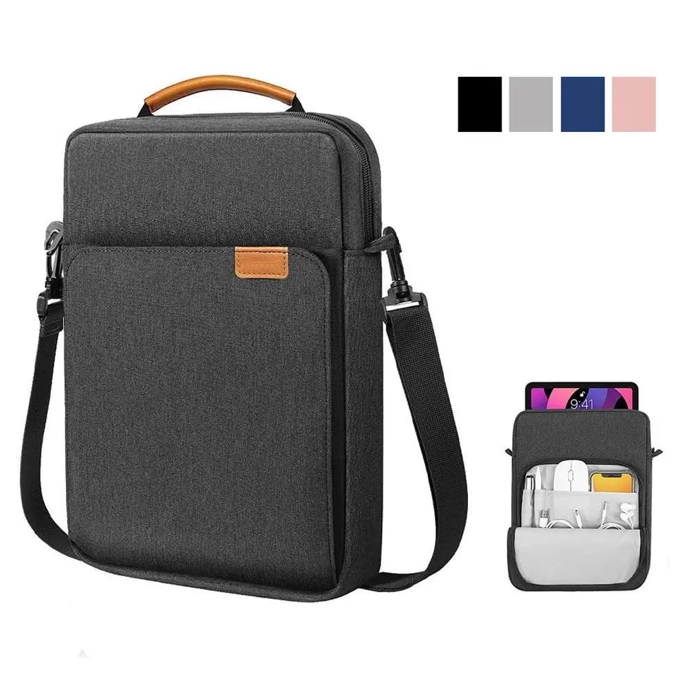 9/11/13.3 inch Tablet Sleeve Case Concealed Hand Strap Universal Shoulder Bag Wear-resistant Shockproof Carrying Bag
