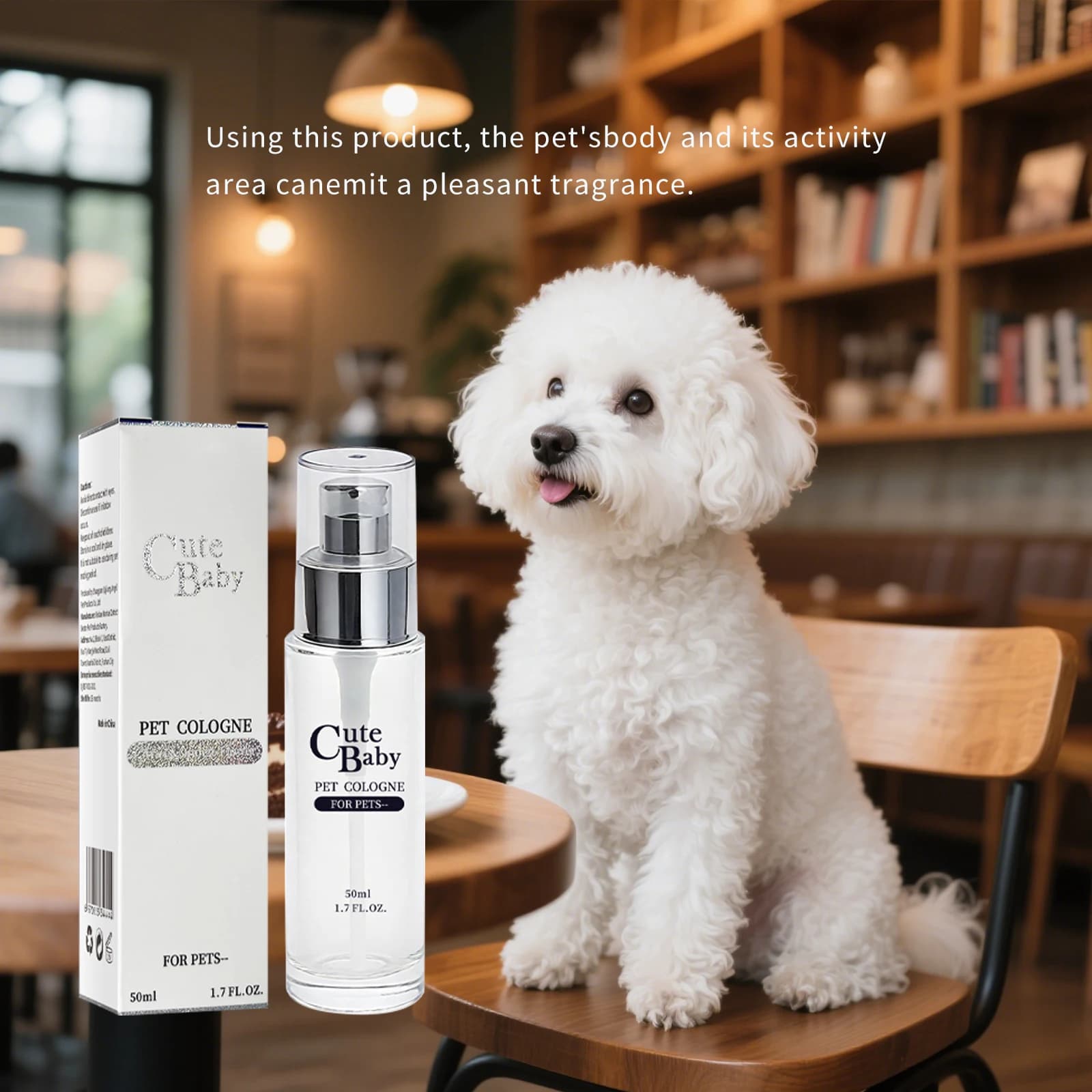 50 Ml Pet Alcohol-Free Liquid Perfume Spray Suitable For Dogs & Cats Deodorizing Function Portable Daily Care Fragrance