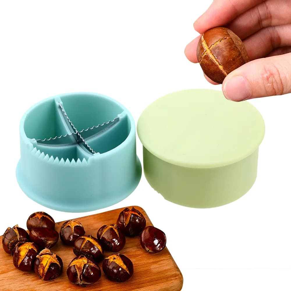 1 pz Schiaccianoci e Sgusciatore per Noci e Castagne, Coltello a Croce per Apertura Rapida, Utensile da Cucina