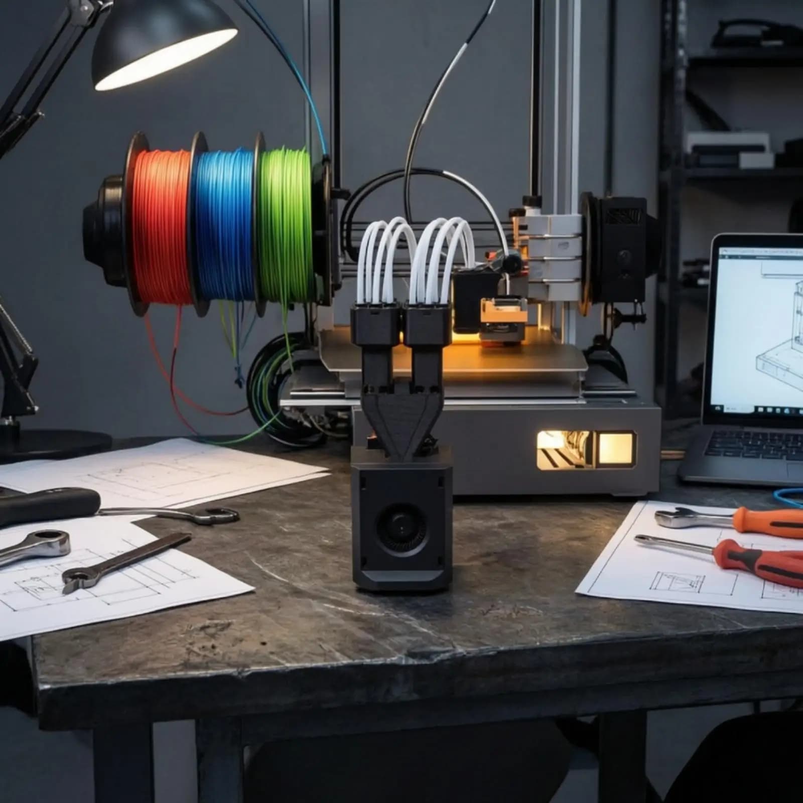 3D Printer Filament Feeding Routing Hub Efficient Plastic Block for Filament Maker Machine S1C