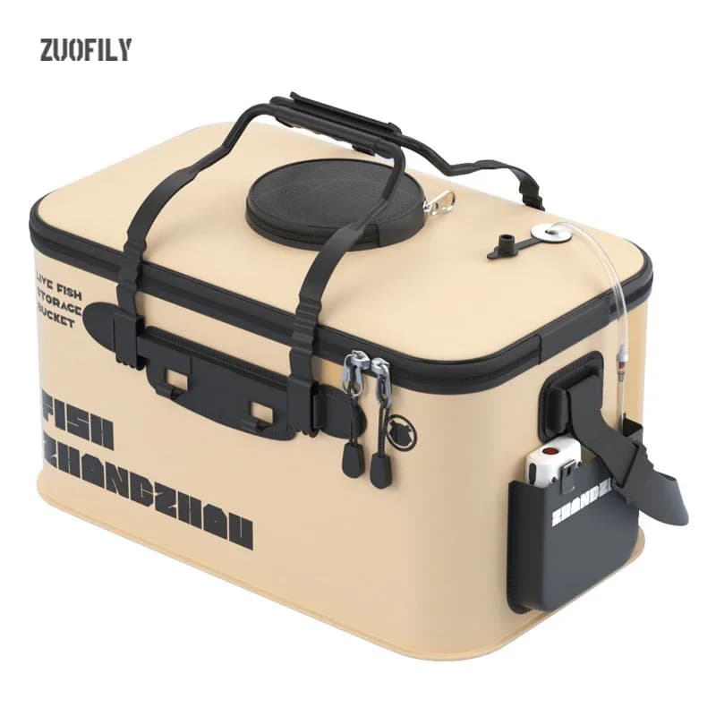 Secchio da pesca Secchio per pesci vivi pieghevole con copertura in rete Secchio per acqua EVA 12-34L con manubrio per accessori per attrezzatura da pesca selvaggia
