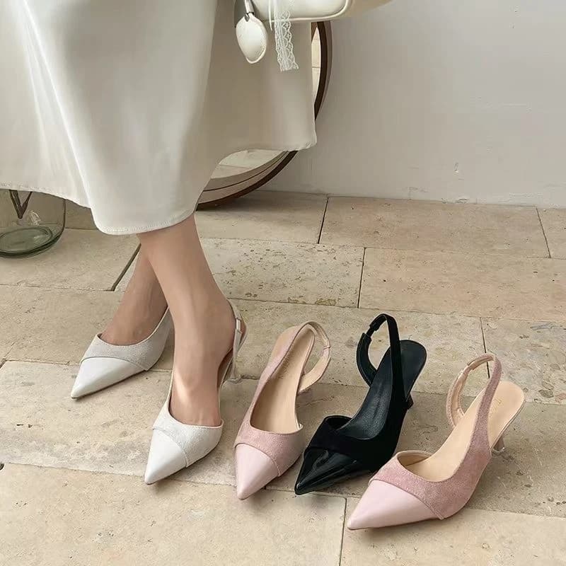 Women's high heel pink French style — Spring/Summer Collection 2026: Pointed Décolleté for panel skirts