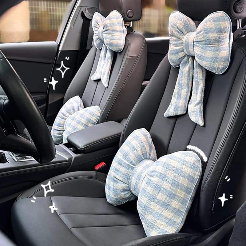 Cuscino Universale per Poggiatesta Auto Quattro Stagioni, Comodo Protezione Collo e Lombare per Sedile Auto Estivo