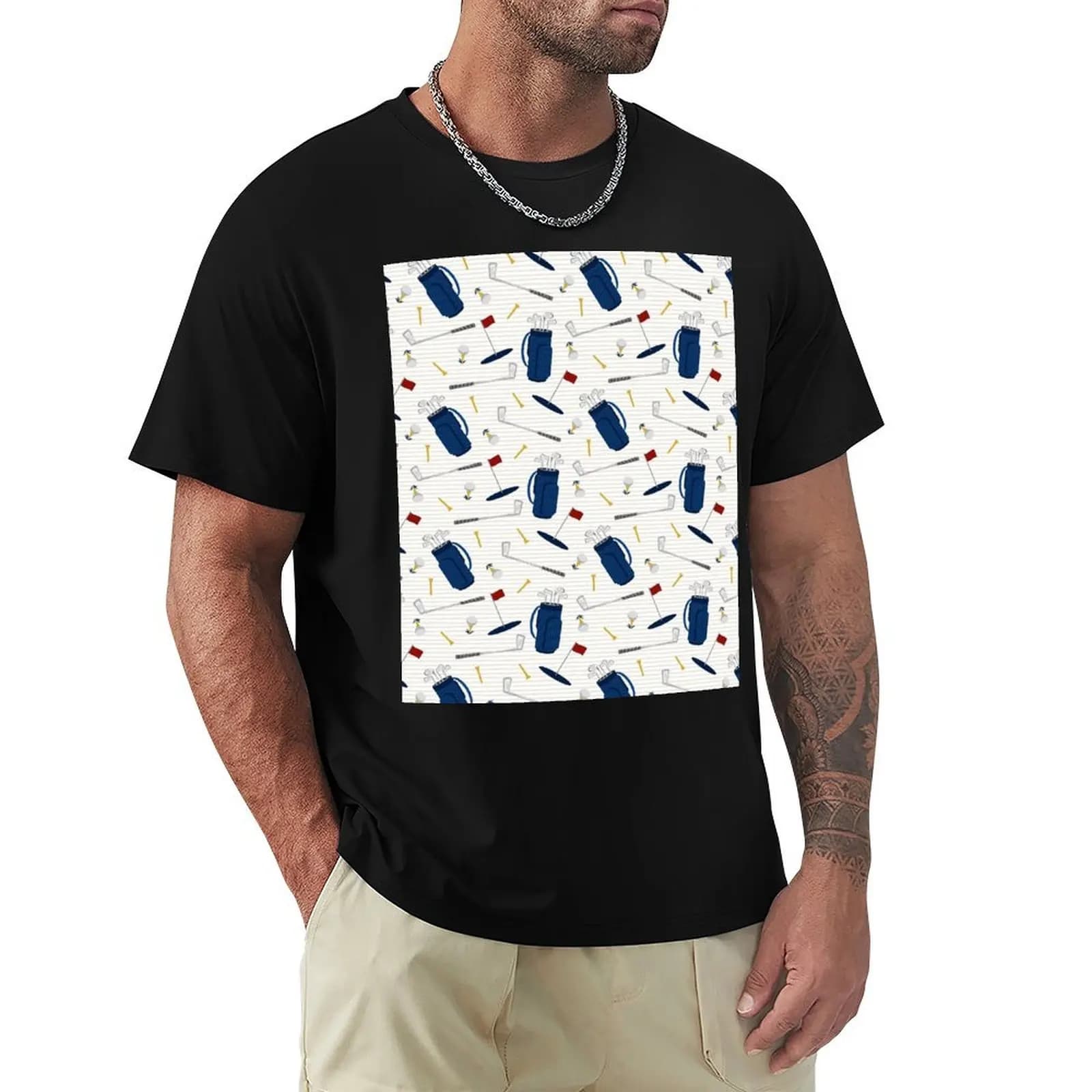 Tee time - golfing - golf clubs and tees T-Shirt Worker Basic Short Sleeve Tee