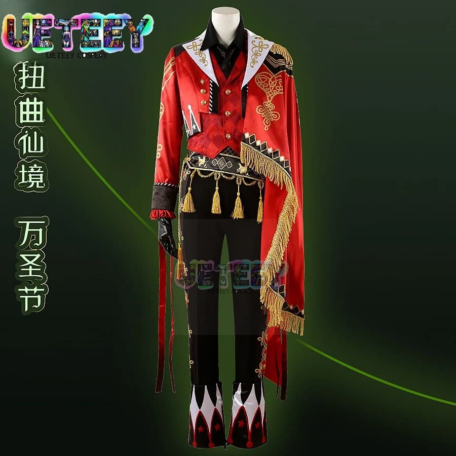 UETEEY COS Costume Twisted Wonderland Ace Halloween Playful Land Cos