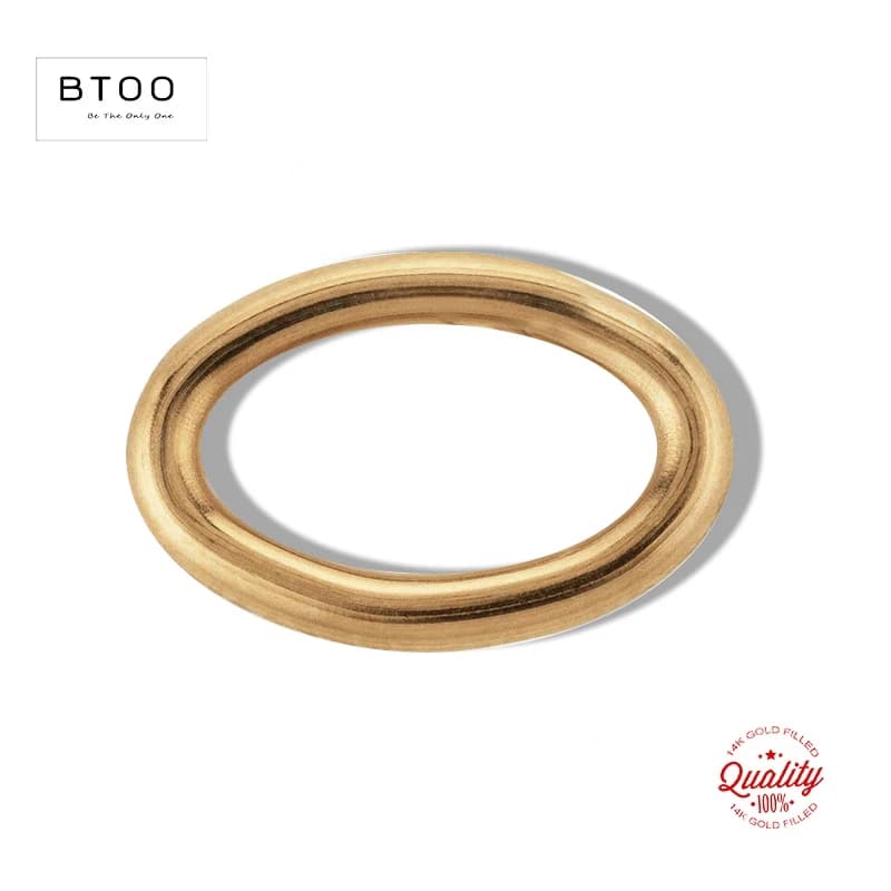 Anelli di salto ovali chiusi riempiti in oro 14K per realizzare risultati di gioielli fai-da-te