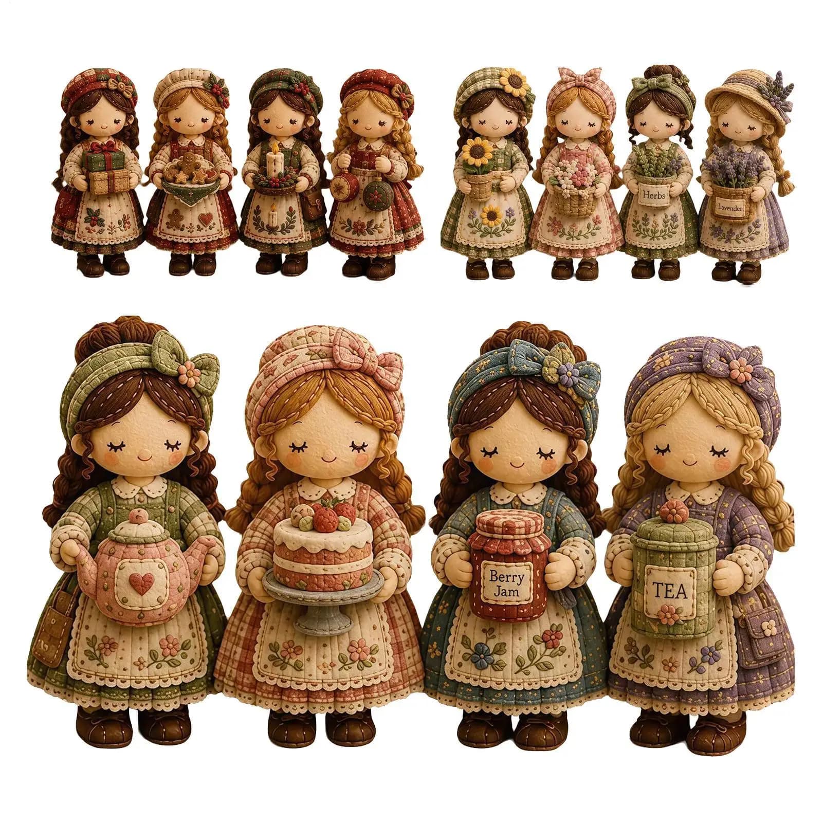 Doll Sewing Kit Handmade Home Decor Craft Supplies Cute Doll Making Kit for Women Girls Wives Hobbyists Beginners Art Teachers