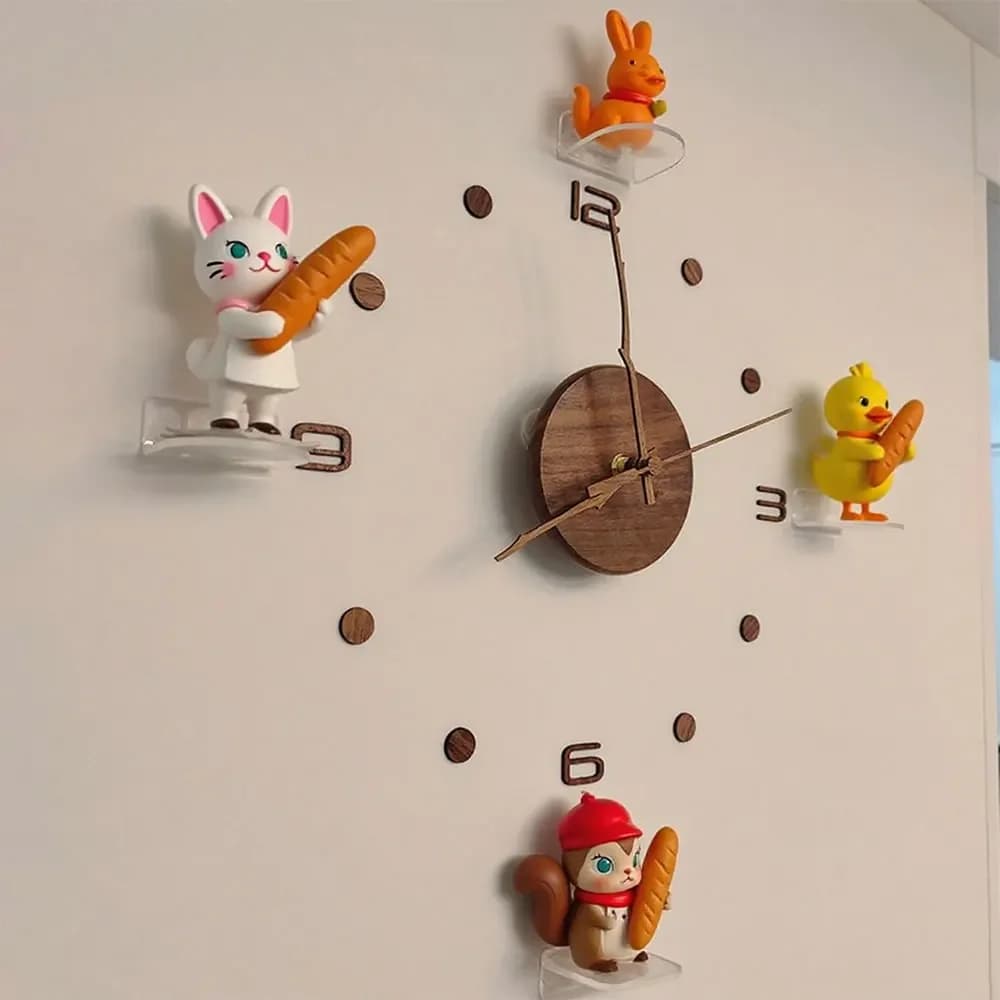 New wall-mounted watch (excluding figures) Material package Exhibitor to store wall figures in the living room