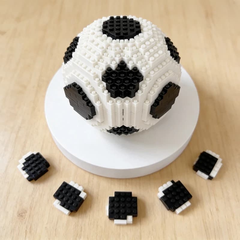 Micro creative football blocks: compatible construction set for lovers, unique desk furniture and anti-stress toy for football fans