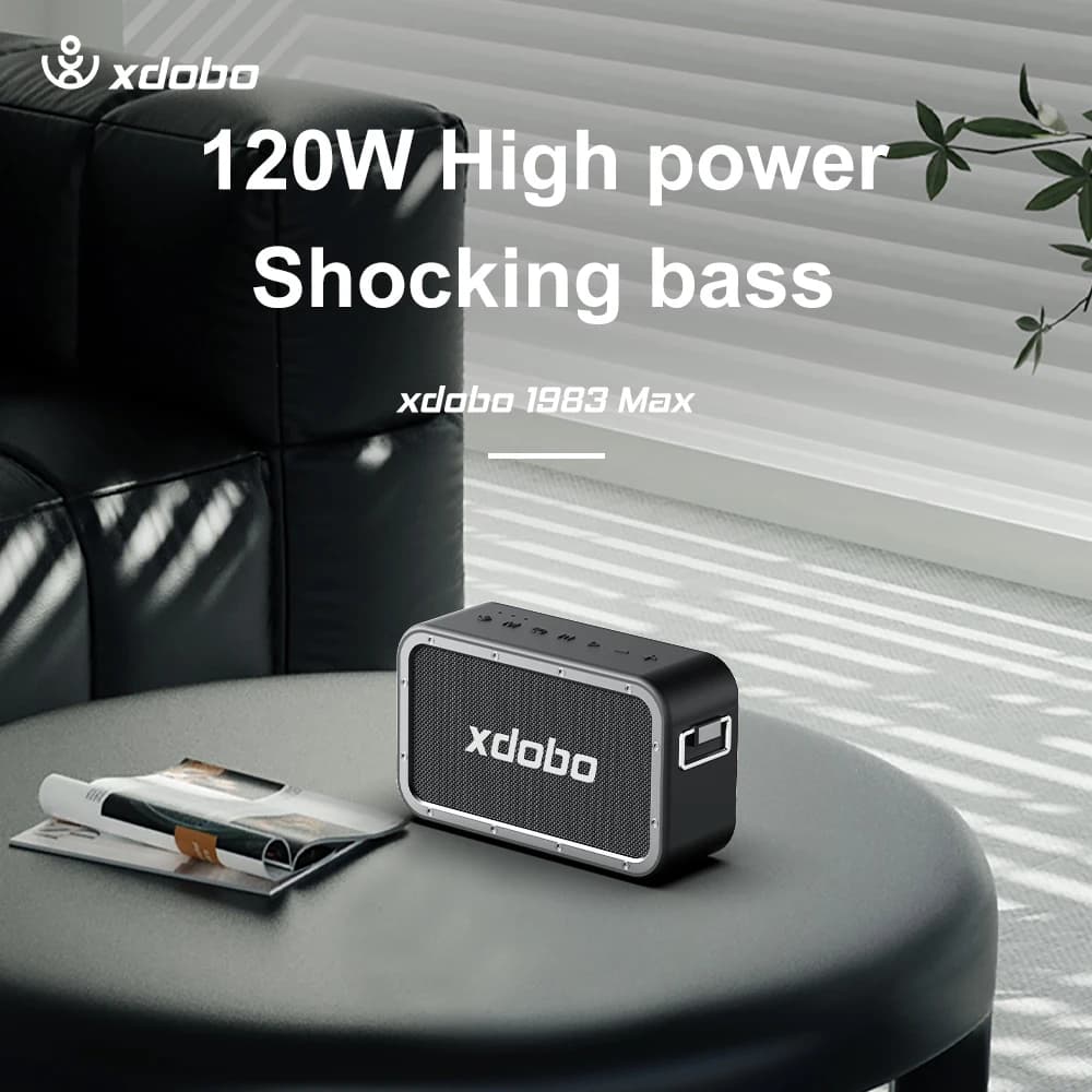 XDOBO 1983 Max 120W Bluetooth Speaker Waterproof Deep Bass 15000mAH Subwoofer Sound Box With Power Bank Function BT/USB/TF/AUX