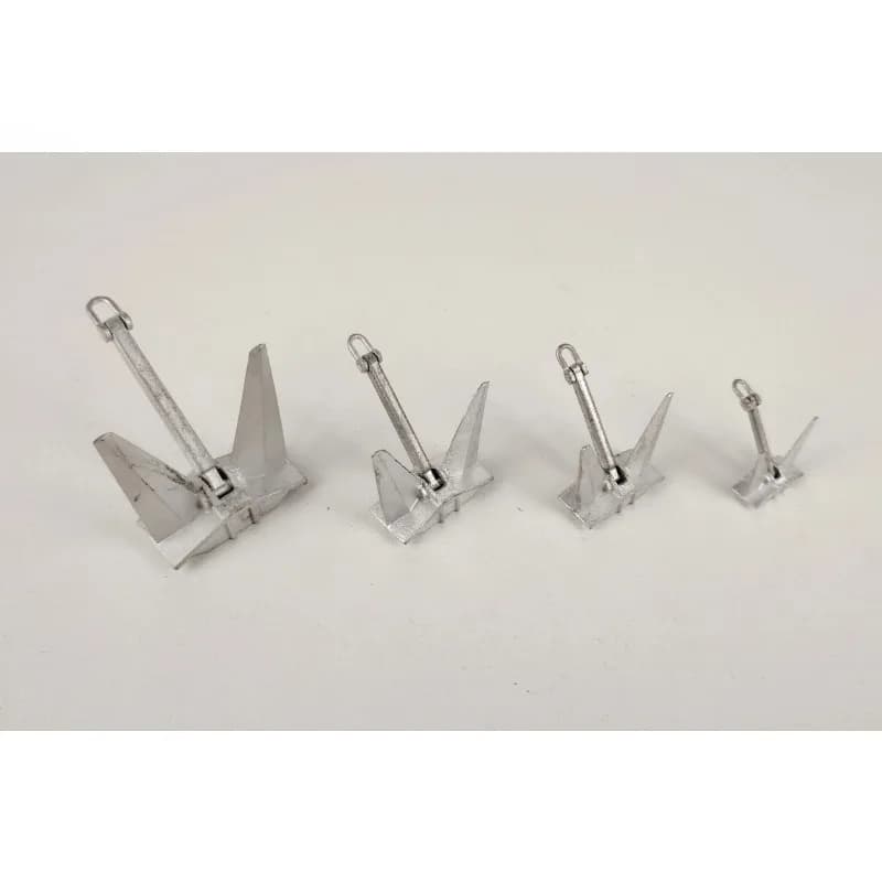 2pcs RC Boat Model Bower Anchor with Movable Rod Length 58/47/39/30mm Mini Head Anchor for DIY Marine Toy Decoration Accessories