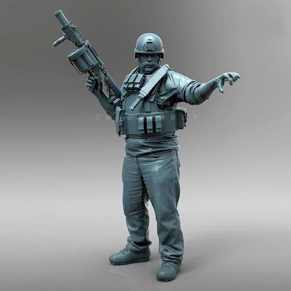 Kit modello soldato in resina 1/35 figura incolore e autoassemblata A-2086