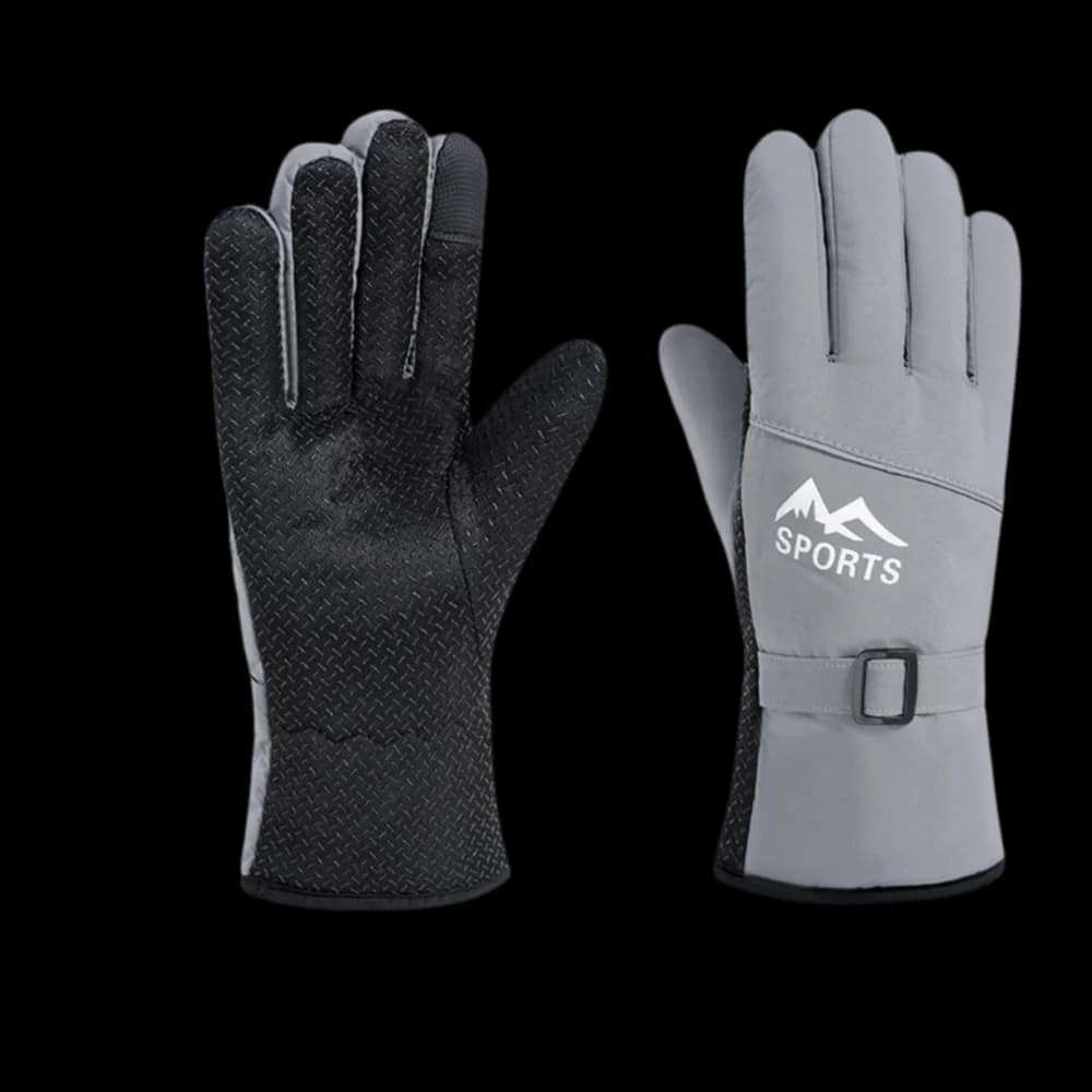 Guanti da Sci Antivento alla Moda, Caldi, Touch Screen, Spessi, per Ciclismo, Morbidi in Poliestere, Muffole Calde da Esterno per Uomo