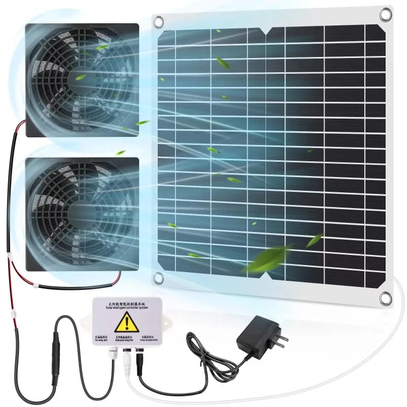 Ventilatori Solari Impermeabili per Serra, Sistema di Ventilazione e Raffreddamento, Ventilatore di Scarico per Allevamenti Avicoli
