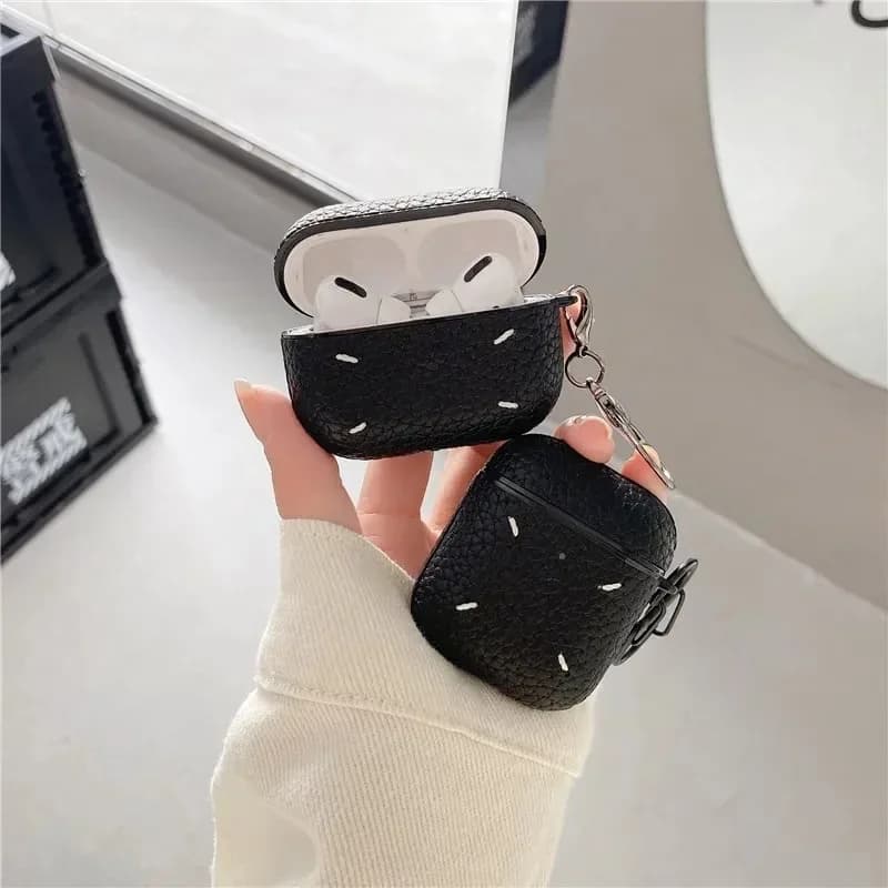 Custodia in pelle per Apple AirPods 1 2 3 4 Auricolare wireless Custodia Bluetooth per AirPods Pro 2 Custodie morbide e rigide con portachiavi
