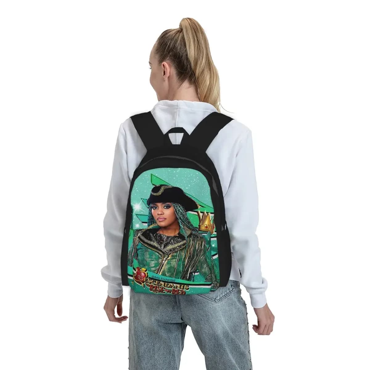Uma - Descendants 4 The Rise Of Red Backpack Student BookBag Children School Bag Laptop Shoulder Bags for Men Women