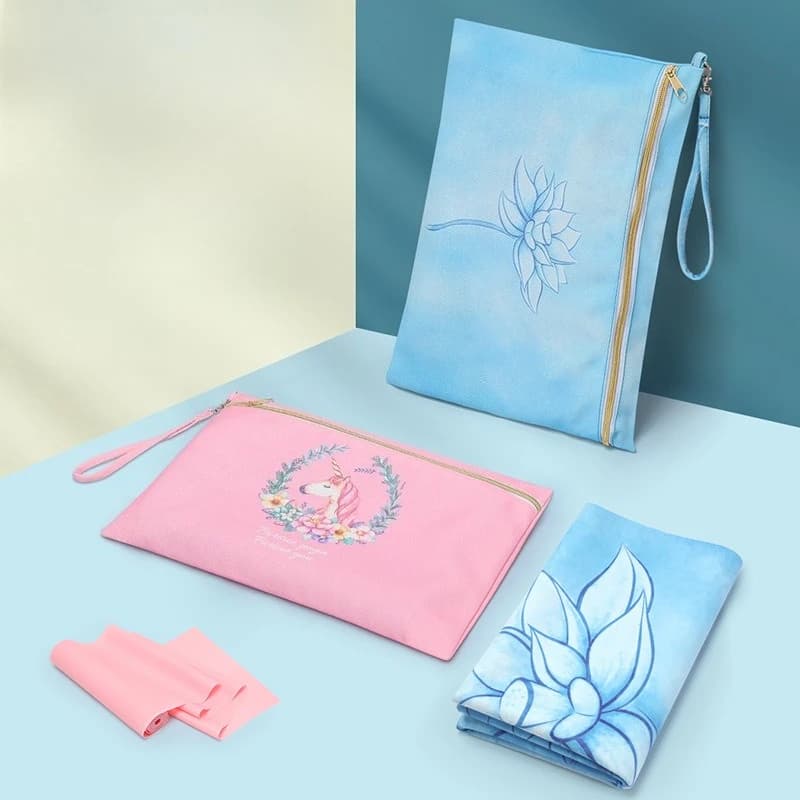 Borsa Portatile in Tela per Tappetino Yoga Pieghevole, Borsa per Asciugamano Yoga, Piccola Borsa per Yoga