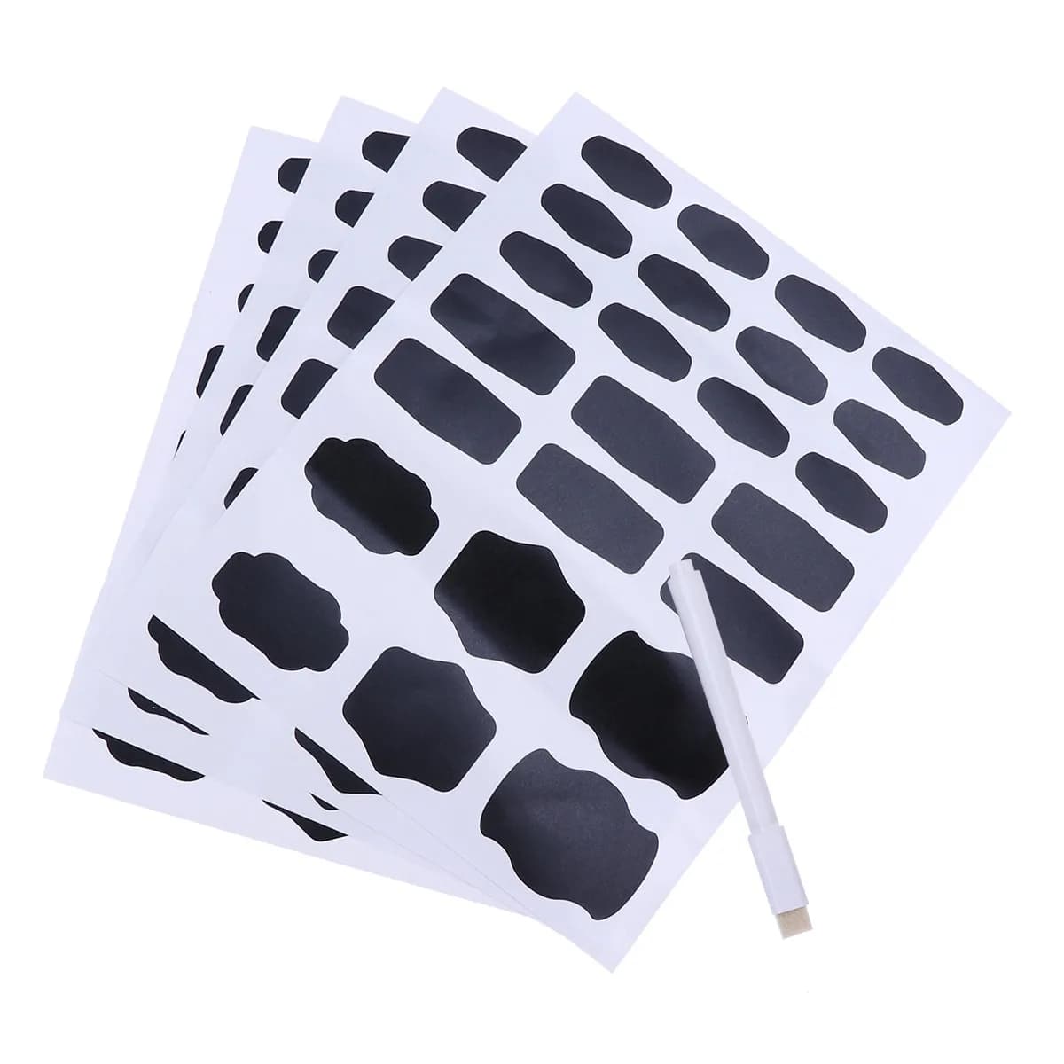 96Pcs Blackboard Sticker Chalkboard Labels Stickers Set Vinyl Reusable Waterproof Wipe Clean for Homemade Gifts Spice Bottles