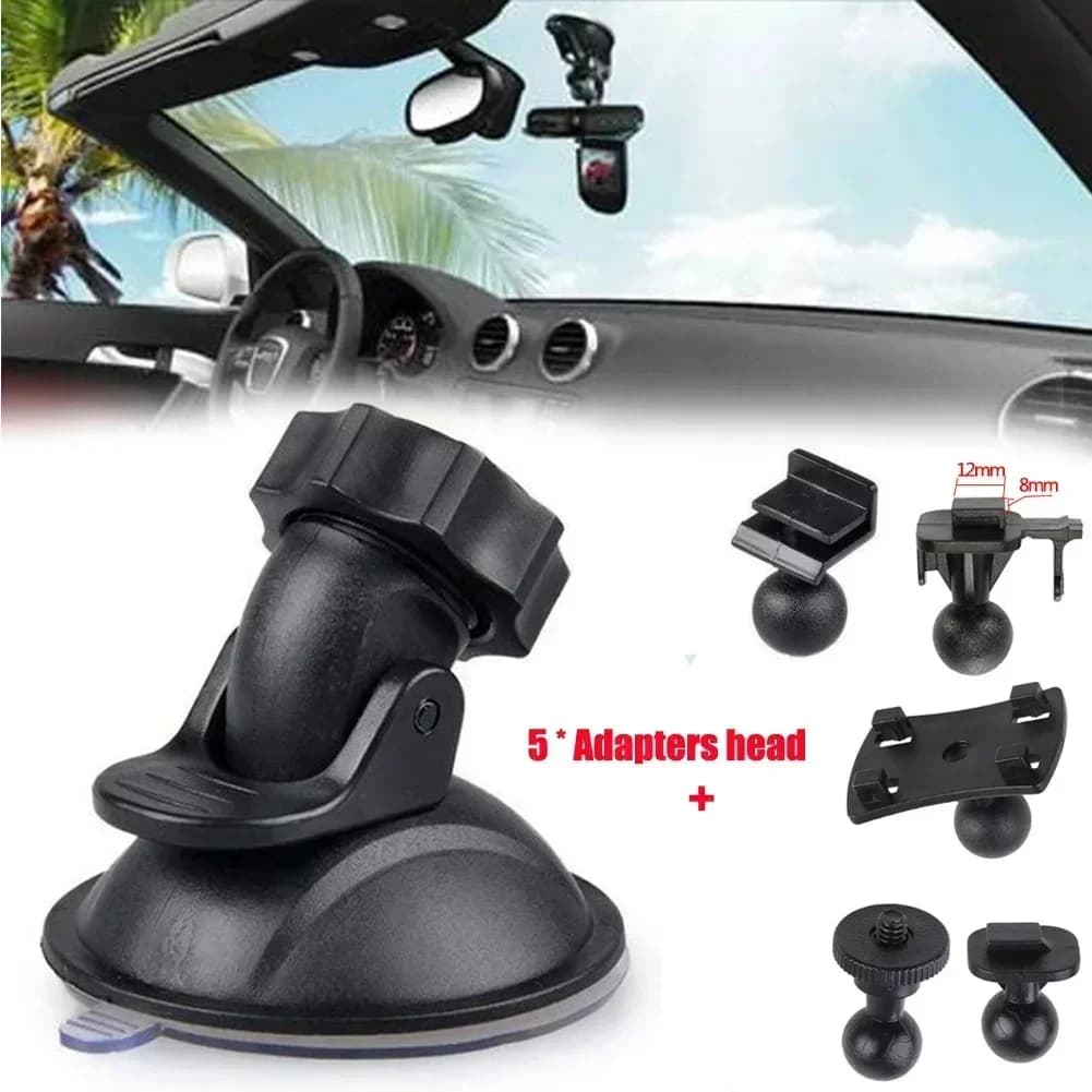 Car suction cup for dashboard support with 5 types of car windscreen adaptor rotating support for DVR NEW camera guide