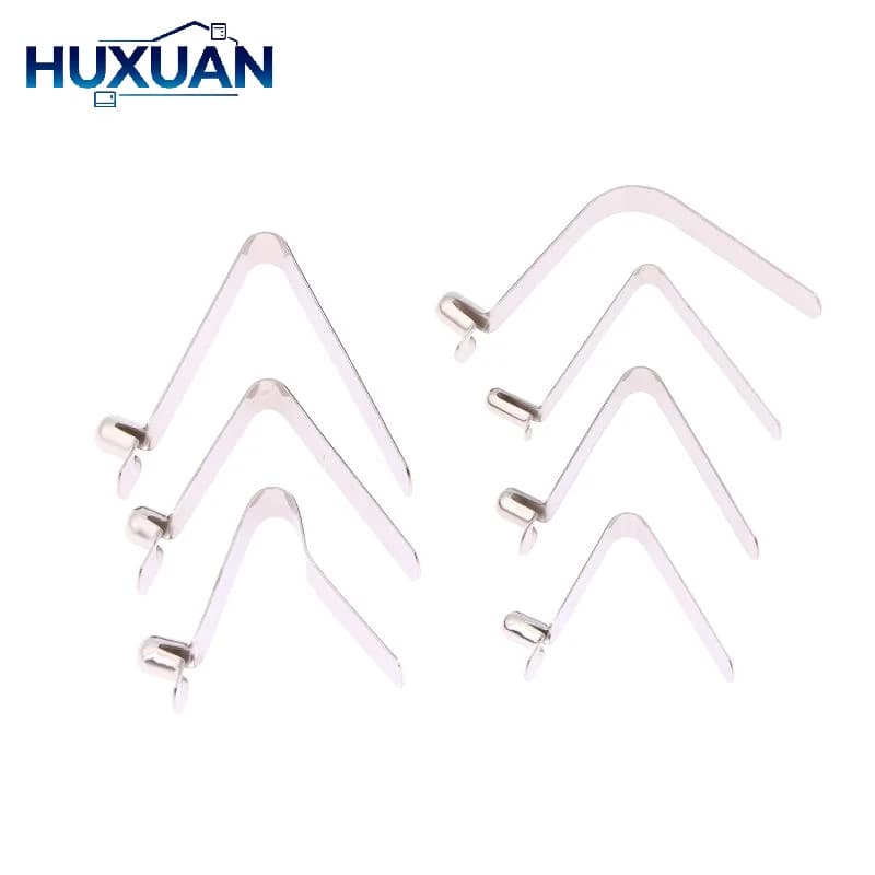 10Pcs Snap Locking Kayak Paddle Spring Clip Steel V-Shaped Lift Telescopic Locking Tube Pole Clips For Tent Umbrella
