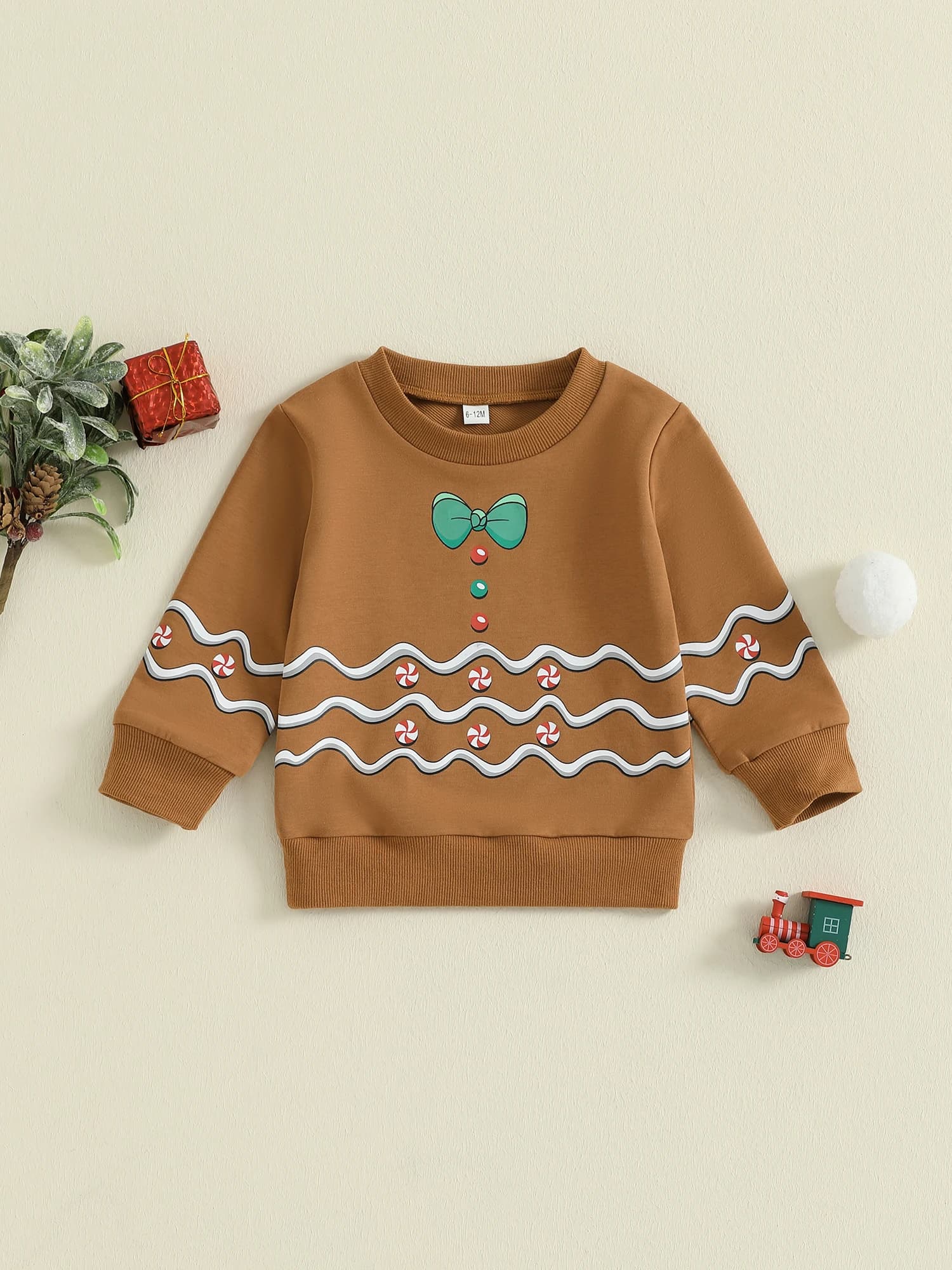 Felpa con cappuccio unisex per neonato, felpa invernale con stampa fiocco di neve, girocollo, manica lunga, top natalizi per neonata e ragazzo