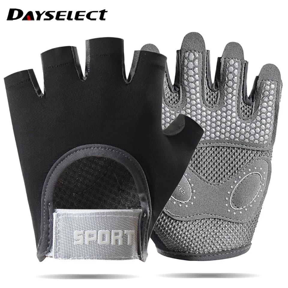 1 Paio di Guanti Estivi Sottili Mezze Dita Traspiranti Anti-Slip Anti-Bolli per Allenamento Palestra Sollevamento Pesi Yoga Ciclismo Uomo Donna Unisex