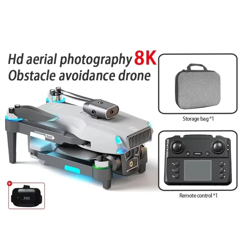 Drone RC pieghevole M107: doppia telecamera HD, motore brushless, flusso ottico e evitamento ostacoli per riprese aeree