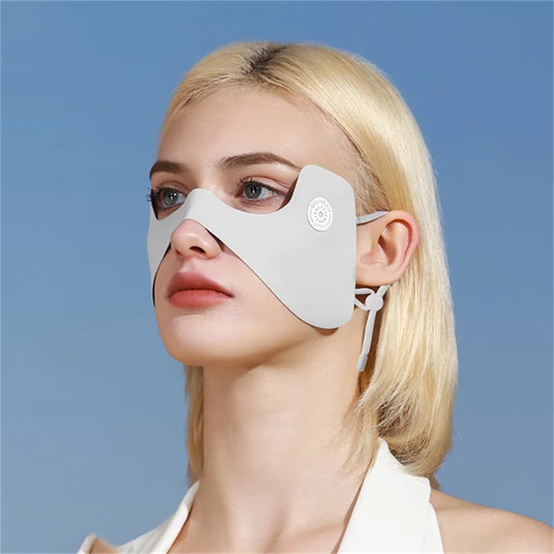 Summer Ice Silk Mask Solar Protection Face Scarf Solid color Sun protection Eye protection UV protection Velo sun protection Face cover Horse riding