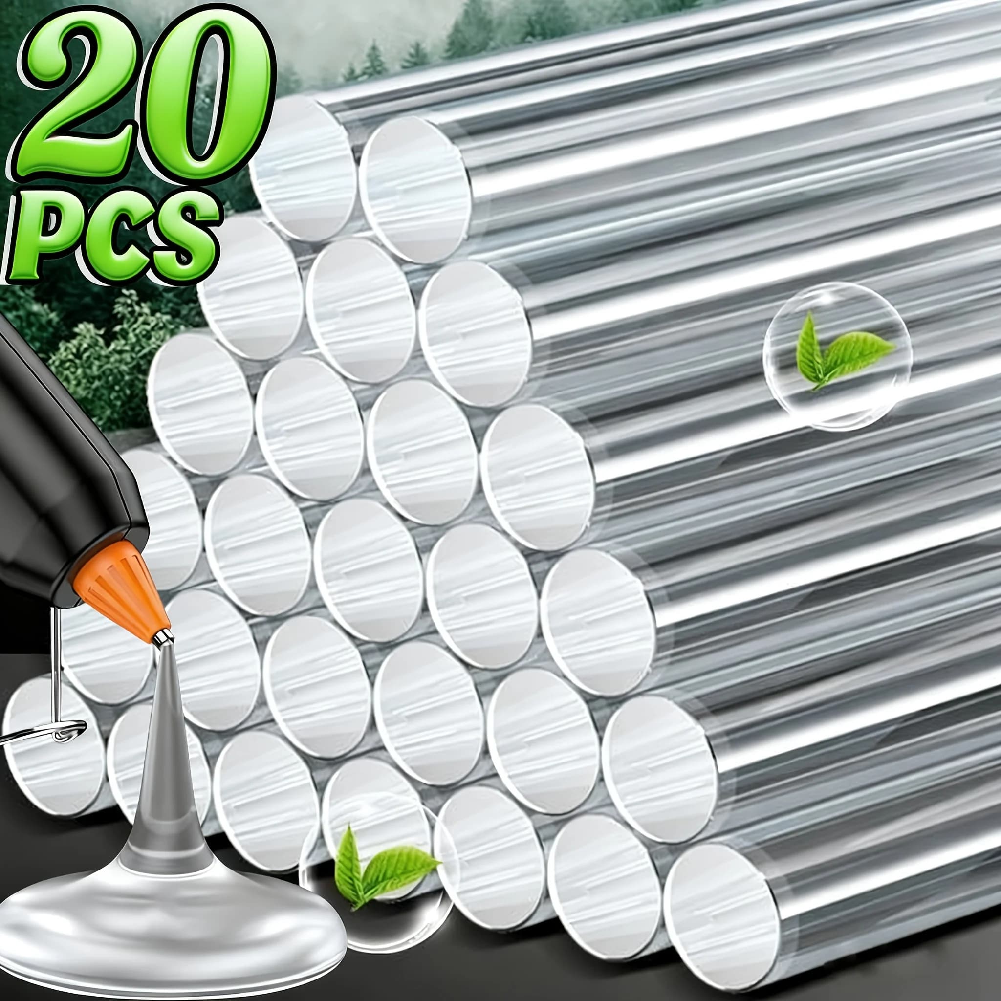 Bastoncini di colla a caldo trasparenti da 7 mm per pistola a caldo Pistola per colla elettrica Colla stick Adesivo generale Strumenti di riparazione artigianale fai-da-te