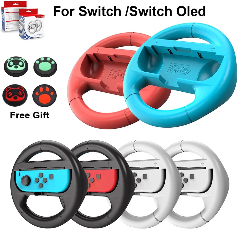 2 pezzi Nintend Switch ABS maniglia del volante supporto del basamento sinistra destra Joy-Con Joycon per Nintend Switch Ns Nx Controller Ruote