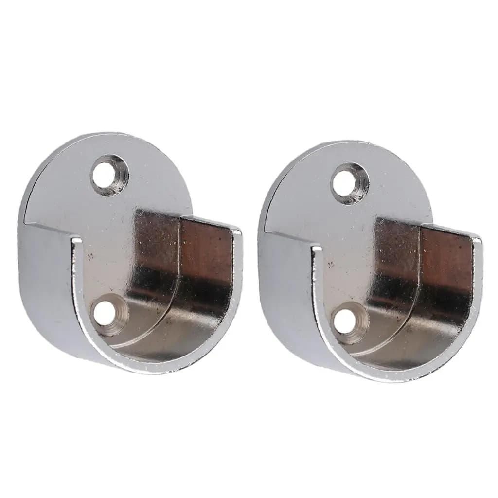 Heavy Durable Curtain Pole Recess Bracket Curtain Rail Support for 25mm/28mm Dia Curtain Rod