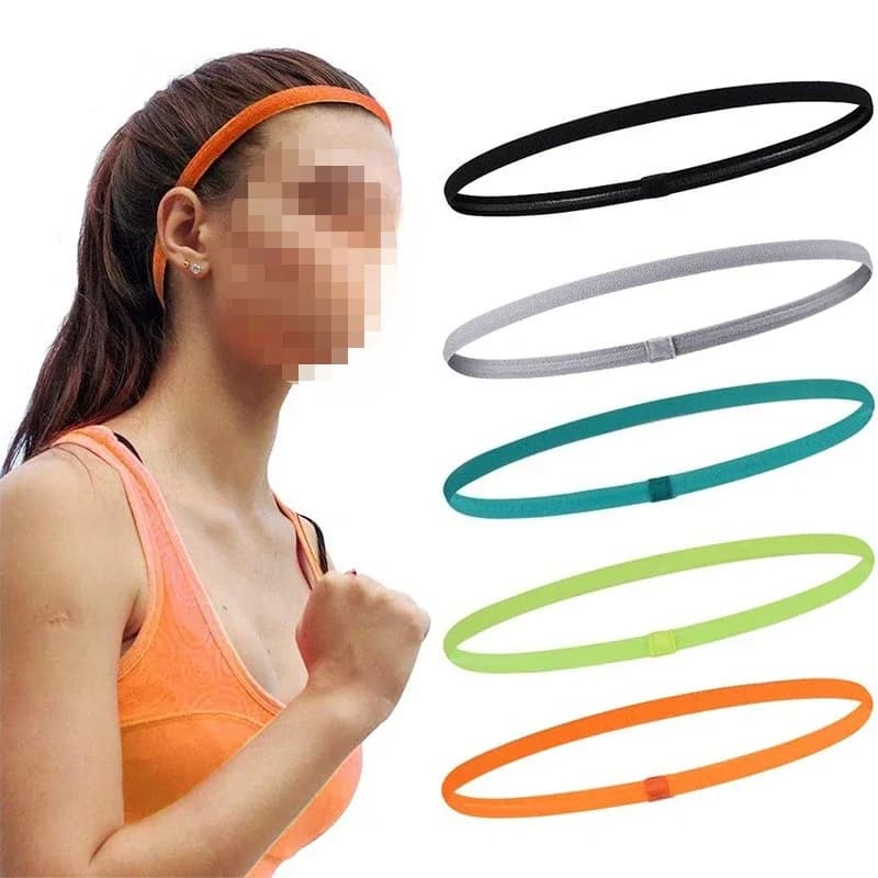 2PC Fascia sportiva Ragazze Sport antiscivolo Fascia elastica in gomma Caramelle Donna Uomo Fasce per capelli Yoga Calcio Corsa Calcio Fitnes