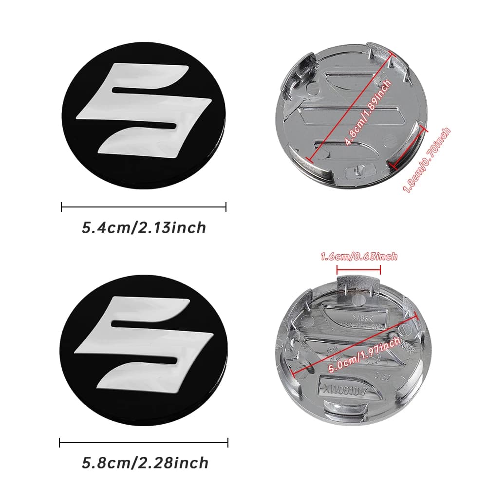 4PCS 54 millimetri 58 millimetri Auto Distintivo Centro Ruota Tappo Mozzo Della Copertura di Ricambio Per Suzuki Grand Vitara Baleno GSX SX4 Swift Jimmy Alto Samurai
